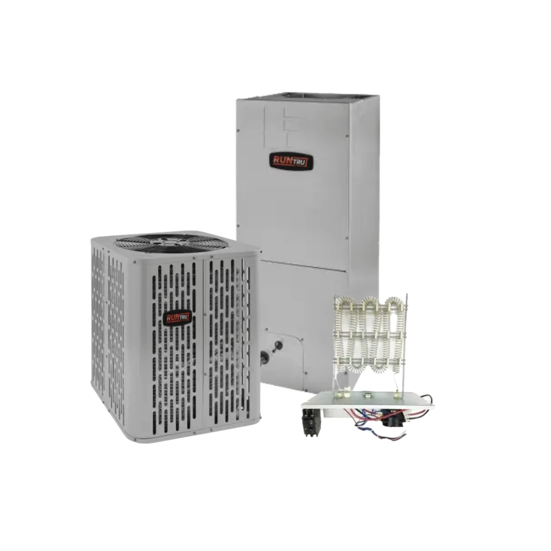 RunTru - 15.2 SEER2 - 2.5-Ton - Single-Stage Heat Pump System with Air Handler and Heat Kit