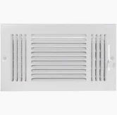 PROSELECT® 12 x 8 in. 3-Way Stamped Steel Ceiling &amp; Sidewall Register in White